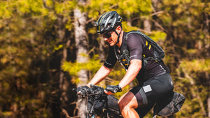 Jeff Kerkove wearing Limar bike helmet while racing DOOM bikepacking event